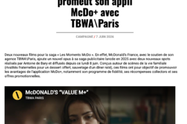 TOPCOM – McDonald&rsquo;s « Les moments McDo »