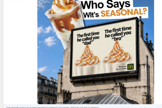 Bm Outdoor – McDonald&rsquo;s célèbre ses desserts glacés