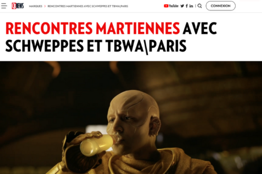 CB News - Rencontres martiennes avec Schweppes et TBWA\Paris