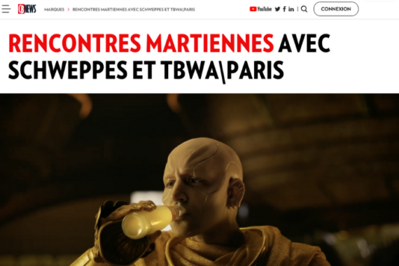 CB News – Rencontres martiennes avec Schweppes et TBWA\Paris