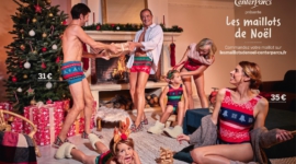 Campagne affichage, presse et digitale – Les maillots de Noël