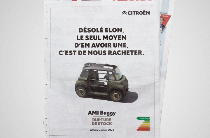 Campagne affichage et presse nationale – My Ami Buggy