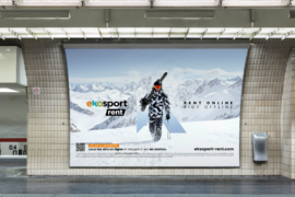 Ekosport – Rent s’affiche dans le métro parisien : “Rent online, ride offline”