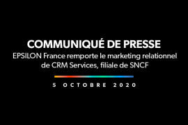 EPSILON France remporte le marketing relationnel de CRM Services, filiale de SNCF