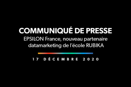 EPSILON France, nouveau partenaire datamarketing de l’école d’animation RUBIKA
