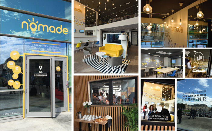 Logotype et habillage de NOMADE – L’espace de coworking par La Poste