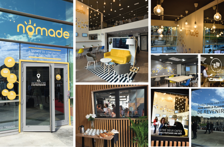 Logotype et habillage de NOMADE – L’espace de coworking par La Poste