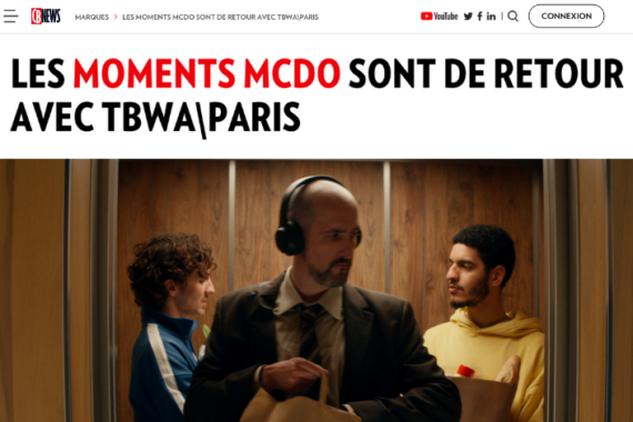 CB News – LES MOMENTS MCDO SONT DE RETOUR AVEC TBWA\PARIS
