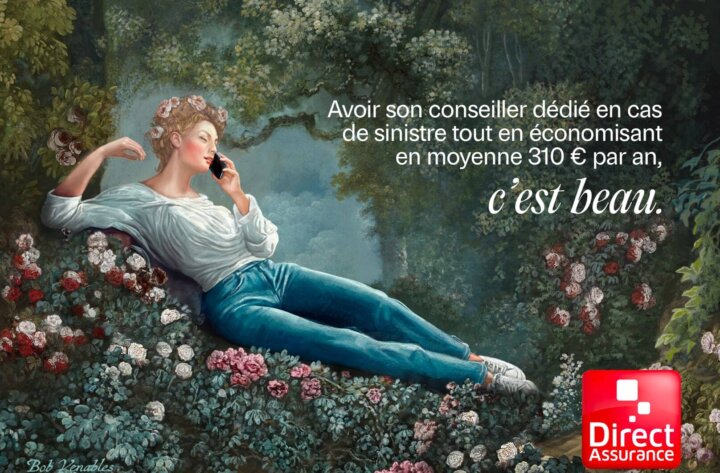 Direct Assurance expose la beauté de ses services à travers des tableaux peints à la main