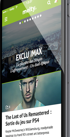 Application mobile média