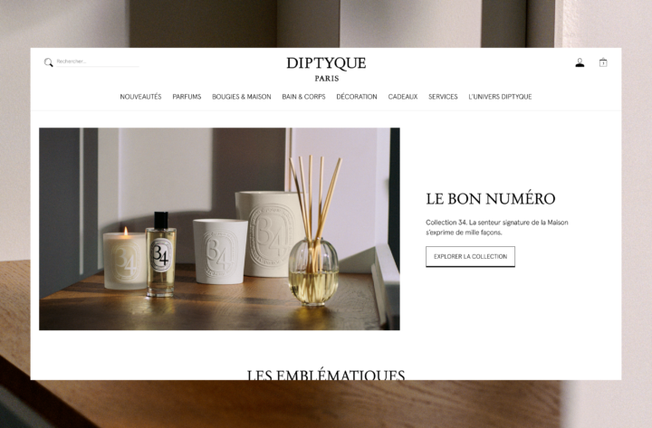 Site ecommerce – Diptyque embrase son nouveau site monde