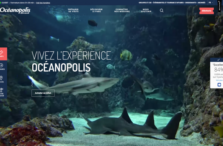 Refonte du site Aquarium de Brest