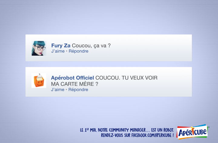 APÉROBOT,  le 1er Community Manager robot
