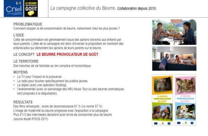 Le beurre provocateur de goût