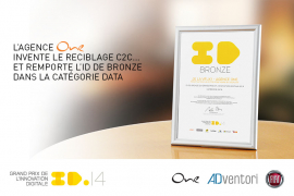 L’agence one invente le reciblage C2C…et remporte l’ID de bronze dans la catégorie data