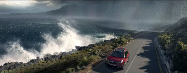 Storm : Campagne internationale de lancement SUV Peugeot 2008 – film TV, digital et affichage