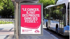 Campagne d&rsquo;affichage-Le cancer c’est une grosse patate pourrie