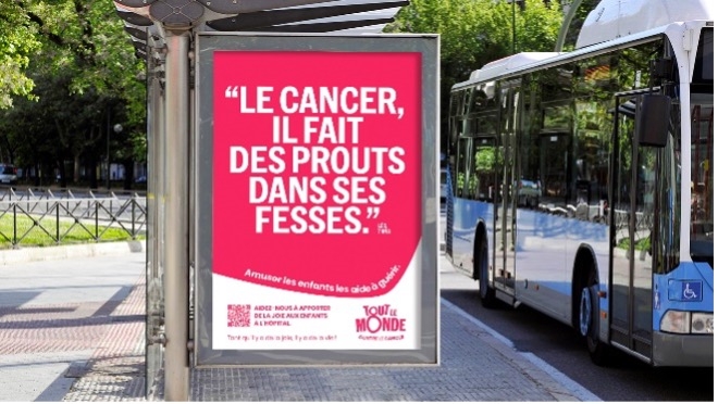 Campagne d&rsquo;affichage-Le cancer c’est une grosse patate pourrie