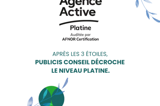 Niveau platine : Publicis Conseil franchit un nouveau cap