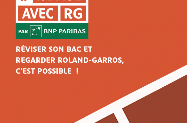 #RéviseAvecRG par BNP Paribas,  le rendez-vous incontournable des bacheliers  pour continuer à réviser le Bac pendant Roland-Garros  100% audio [Live & Podcasts] à retrouver sur Deezer !