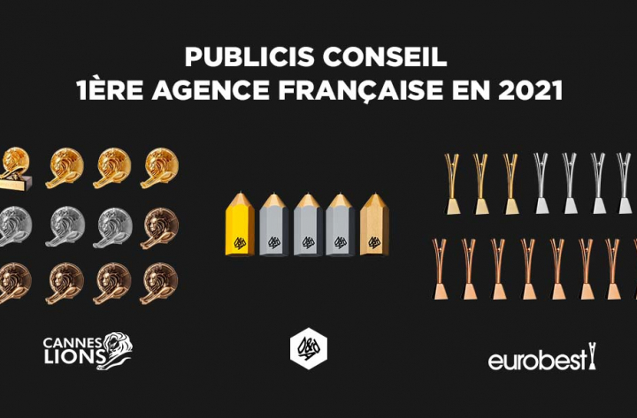 Publicis Conseil, 1ère agence française aux Cannes Lions Festival, aux D&AD Awards et aux Eurobest 2021