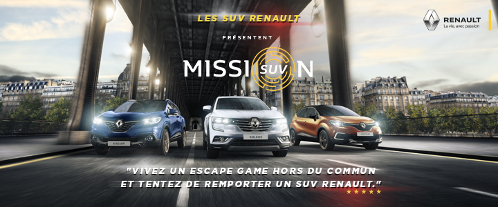 Campagne expérientielle, film TV, digital et réseaux sociaux #MissionSUV