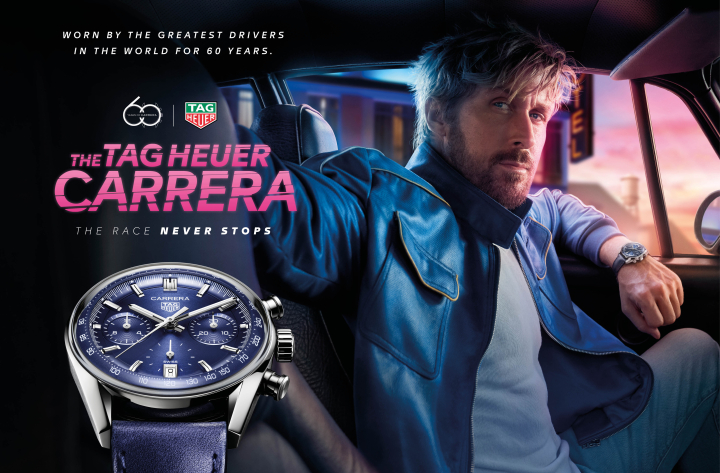Campagne Digitale- La Tag Heuer Carrera fête ses 60 ans avec Ryan Gosling