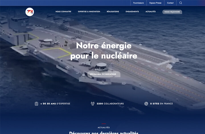 Mindoza propulse le nouveau site internet de TechnicAtome