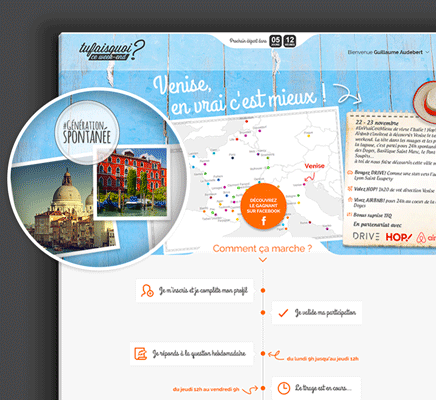 Plateforme digitale et social marketing – Tu fais quoi ce week-end ?