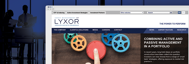 Conception et design digital – Lyxor.com